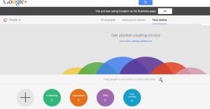 google plus business page circles